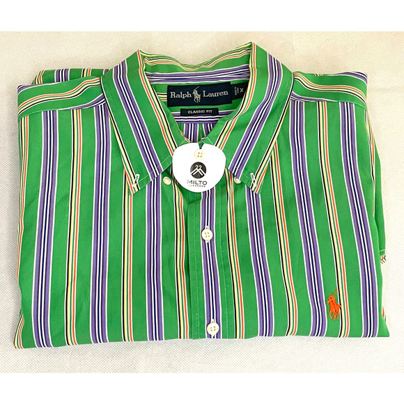 Ralph Lauren Other - Vintage Polo Ralph Lauren Mens Button Down Shirt XL Striped DRY CLEANED